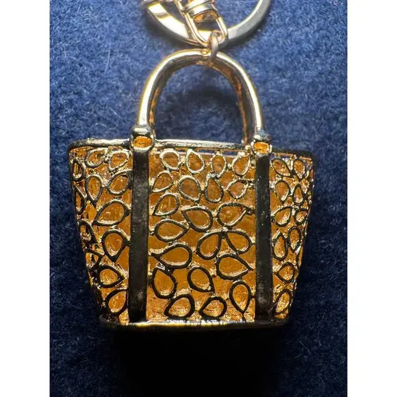 Handbag Rhinestone and Enamel Key Chain - Picture 4 of 7